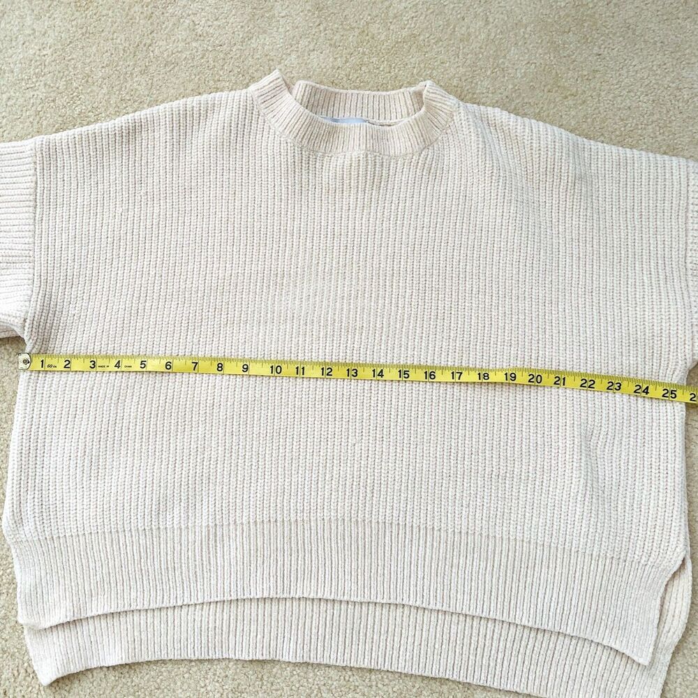 Wish Australia Women's Size S Cream Knit Pullover Sweater Crew Neck Long Sleeve - Picture 5 of 9